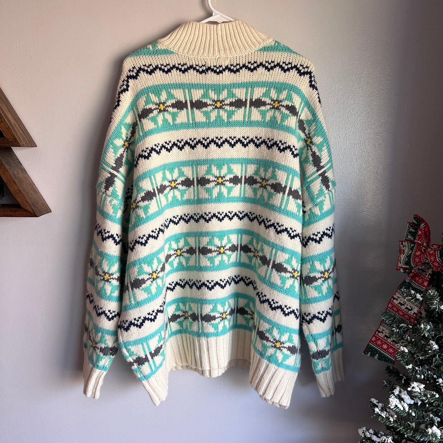 American Eagle Fair Isle Mock Neck Sweater