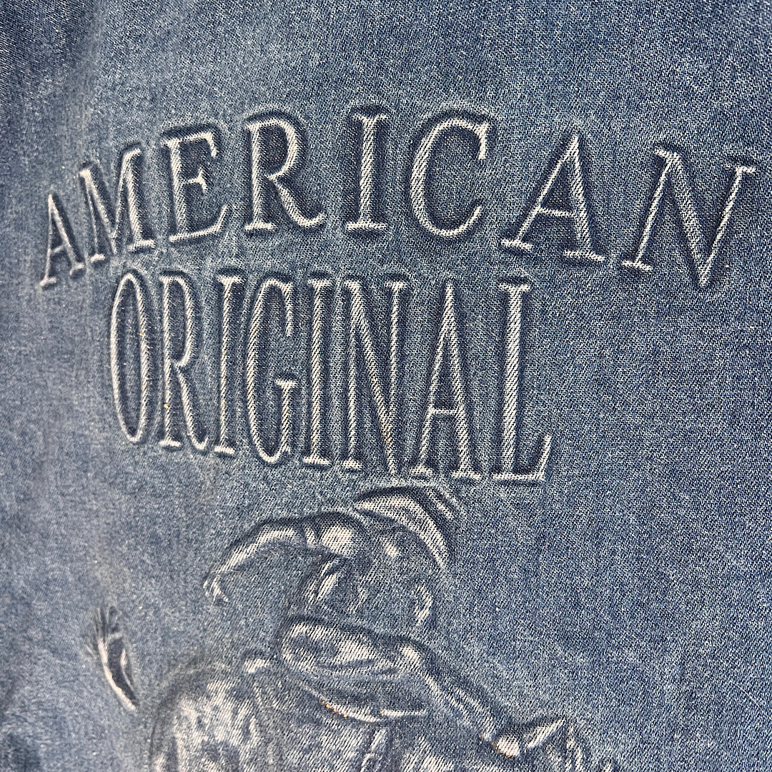Vintage Embossed American Original Western Brand Denim Shacket