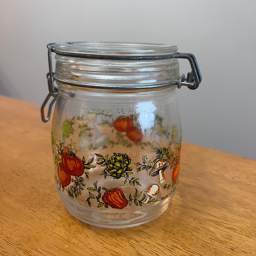 Vintage ARC France 3/4 L Glass Canister