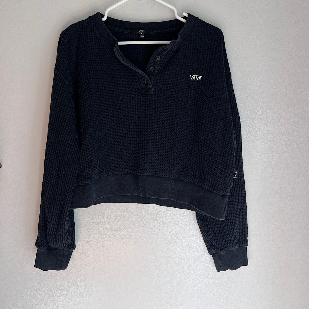 Vans Waffle Crop Henley Long Sleeve Shirt