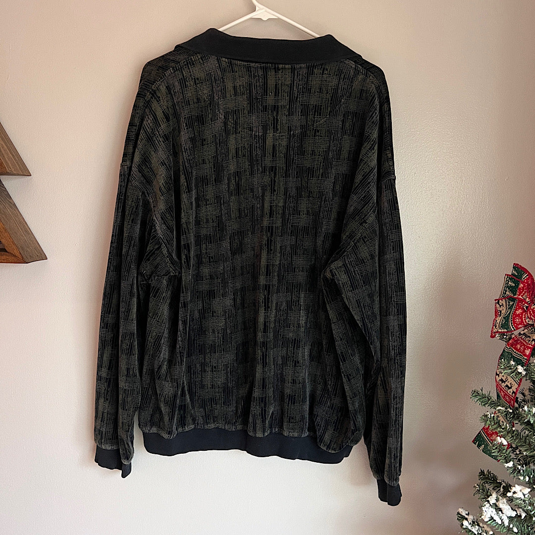 Vintage Safe Harbor Velvet Patterned Pullover Shirt