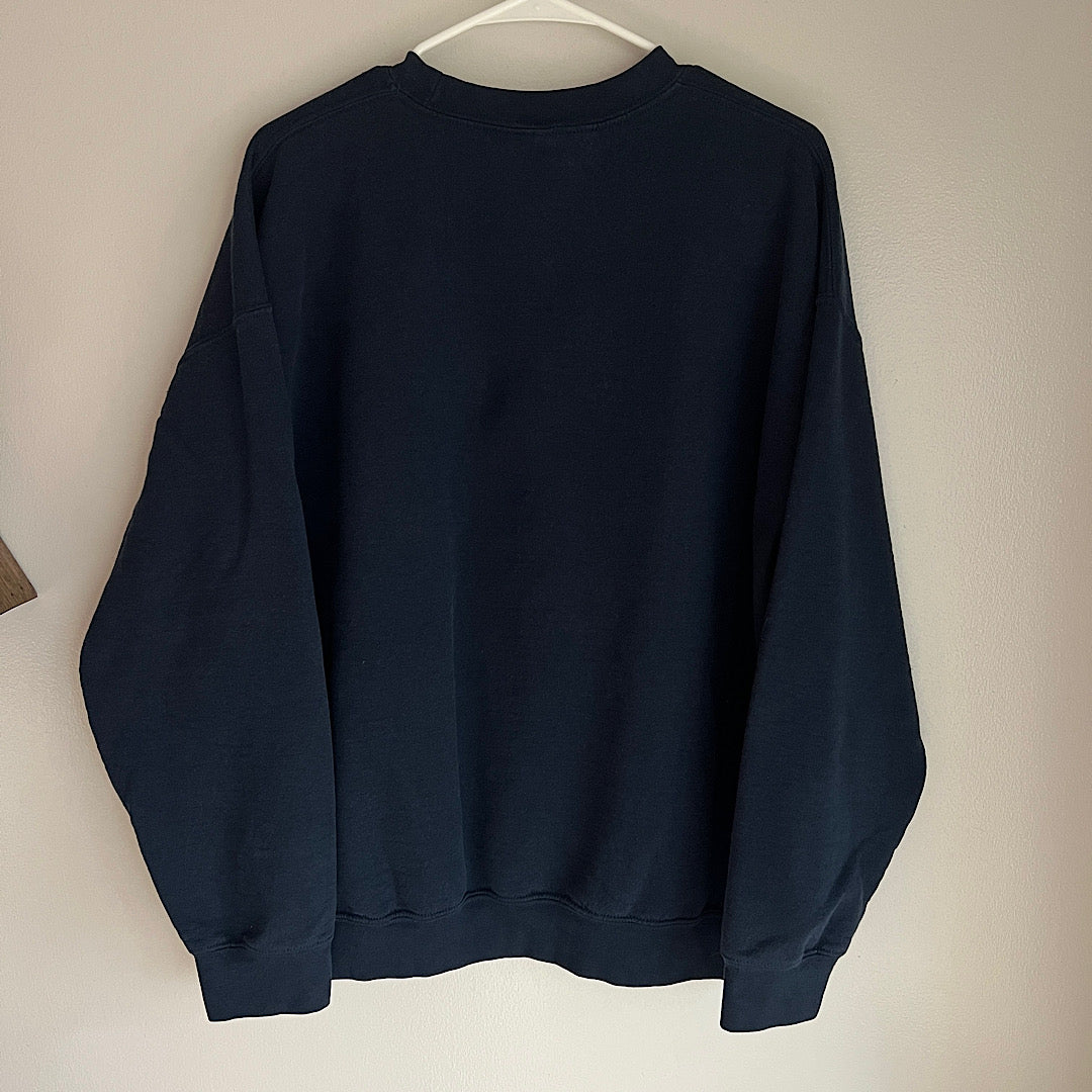Vintage USA American Flag Navy Blue Crewneck Sweatshirt