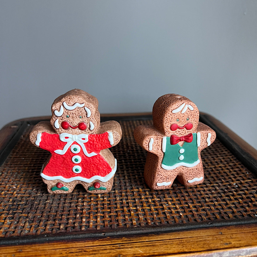 Vintage Gingerbread Salt & Pepper Shakers