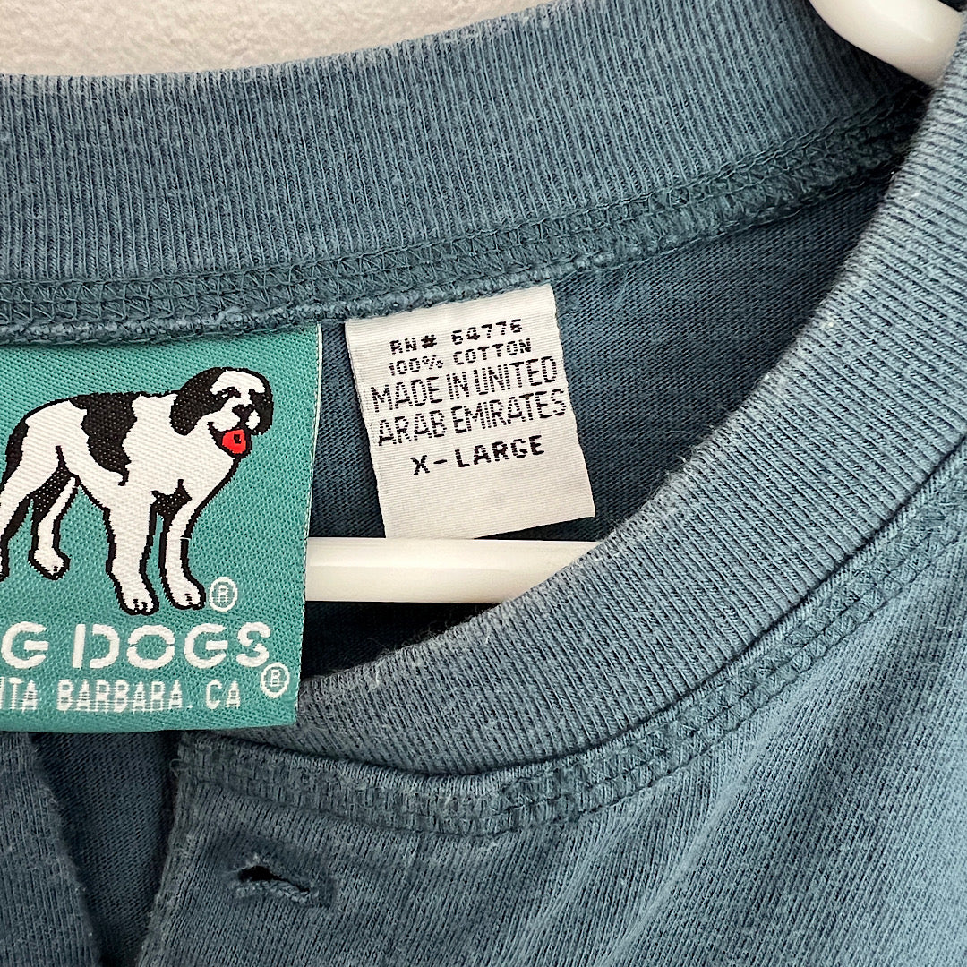 Vintage Big Dogs Embroidered Button T-Shirt