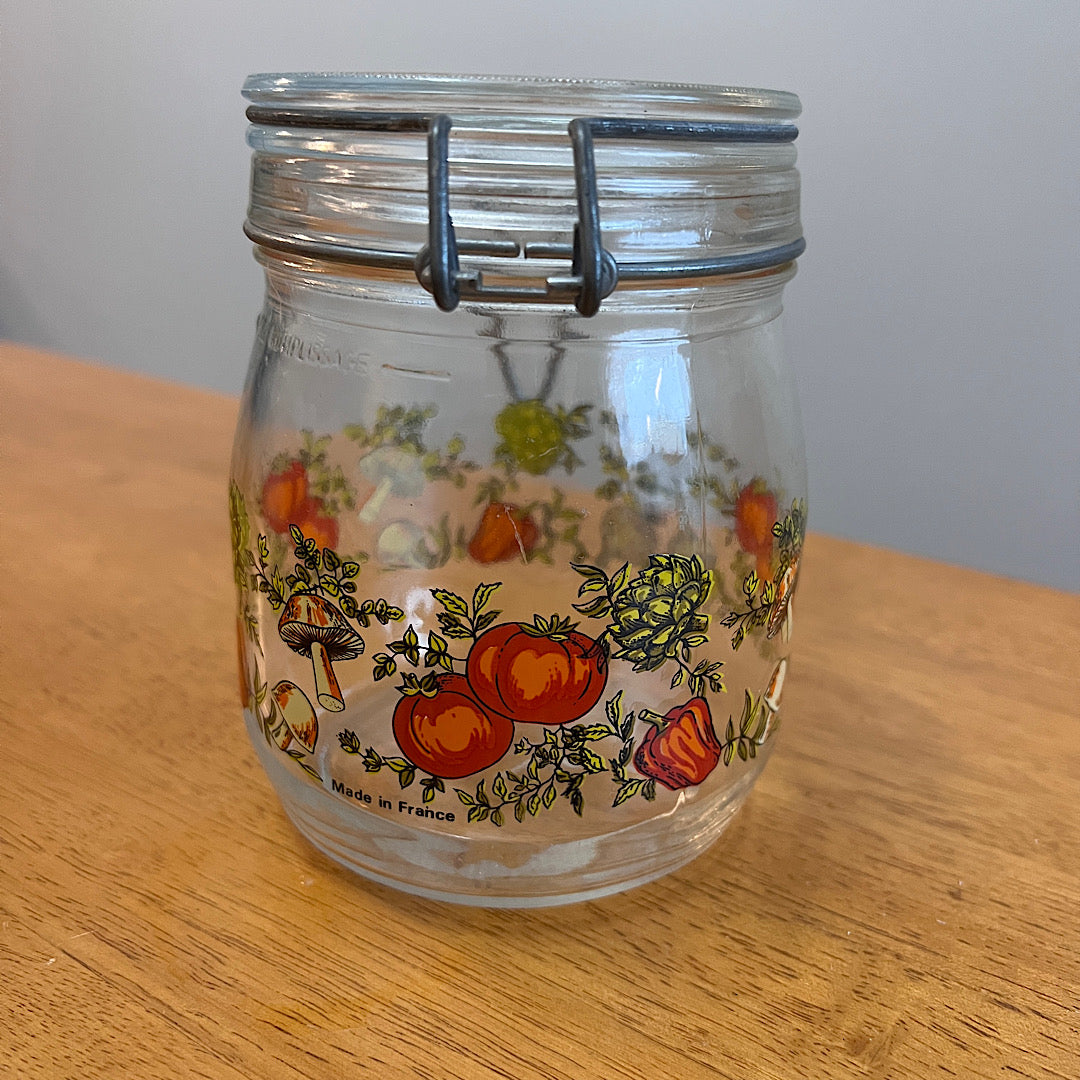 Vintage ARC France 3/4 L Glass Canister