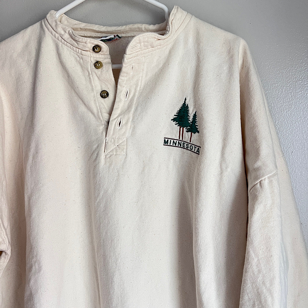 Vintage Minnesota Pine Tree Heavy Pullover Shirt