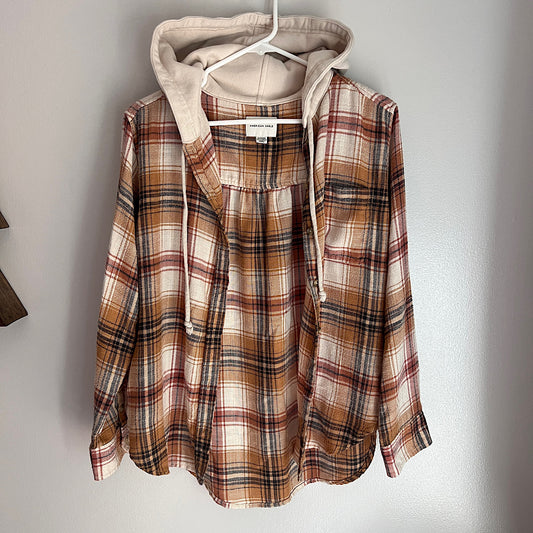 American Eagle Hooded Flannel