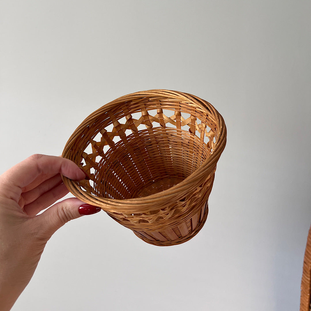 Vintage Mini Wicker Basket