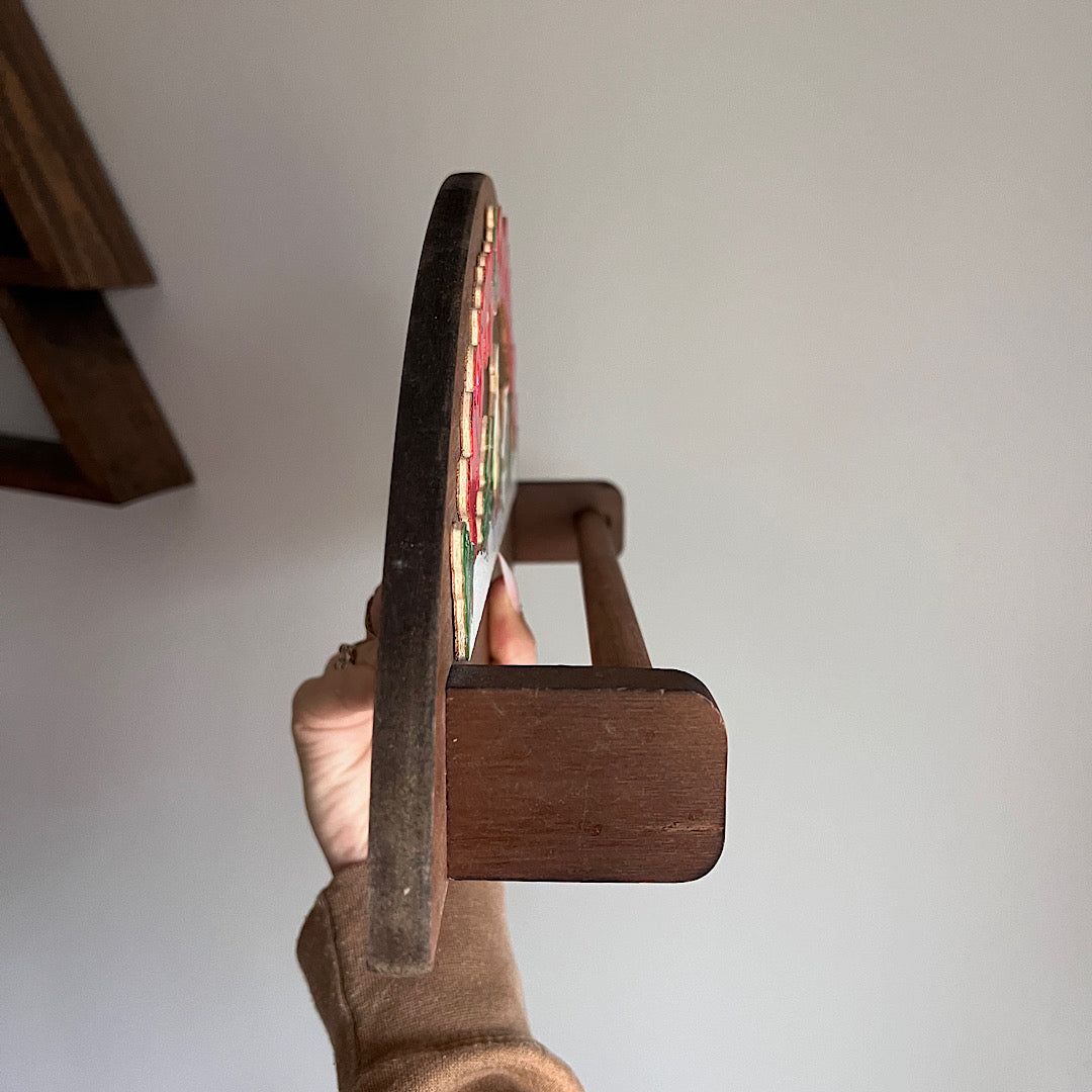 Vintage Merry Christmas Wooden Arched Towel Rack