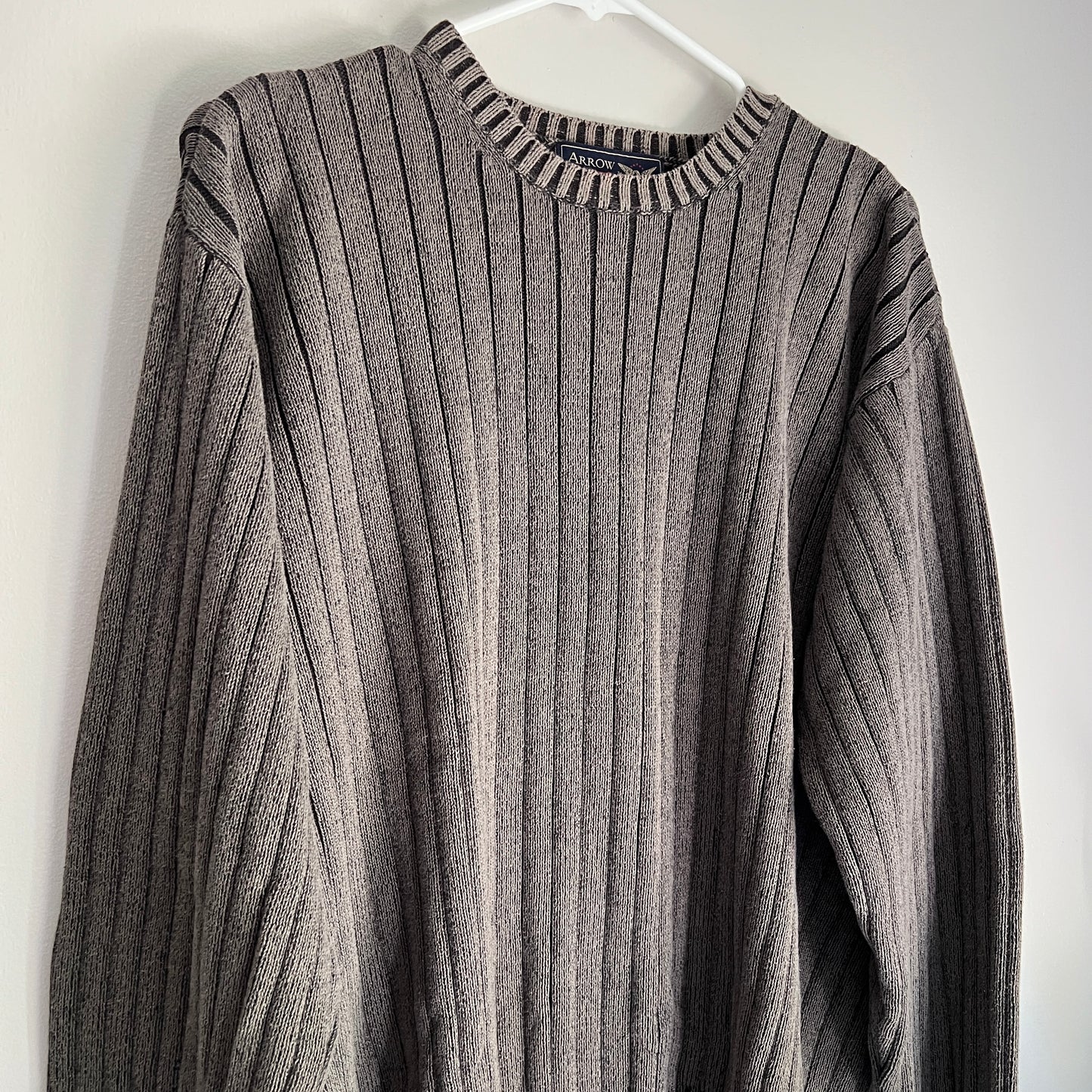 Vintage Arrow Striped Charcoal Sweater
