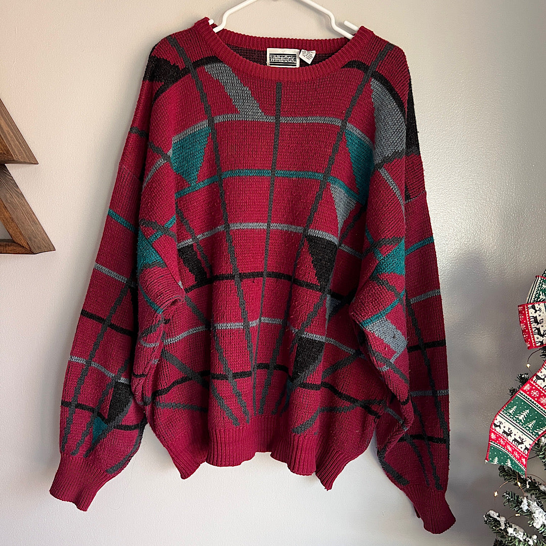 Vintage White Oak Print Sweater