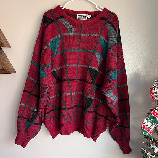 Vintage White Oak Print Sweater