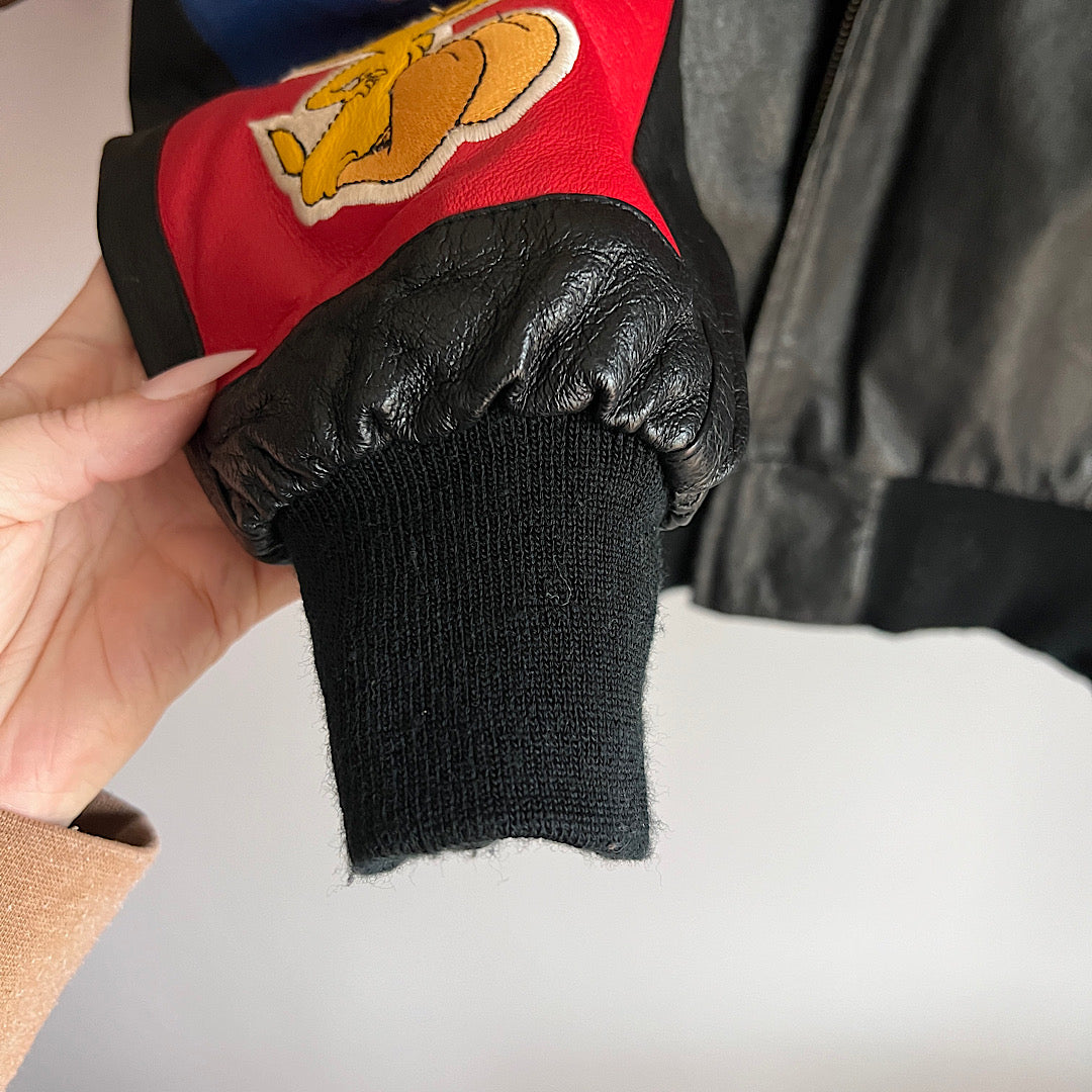 Vintage '90s Looney Tunes Leather Tweety Jacket
