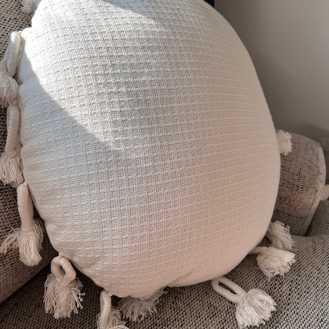 XL Round Pillow with Tassels - LOCAL PICKUP ONLY