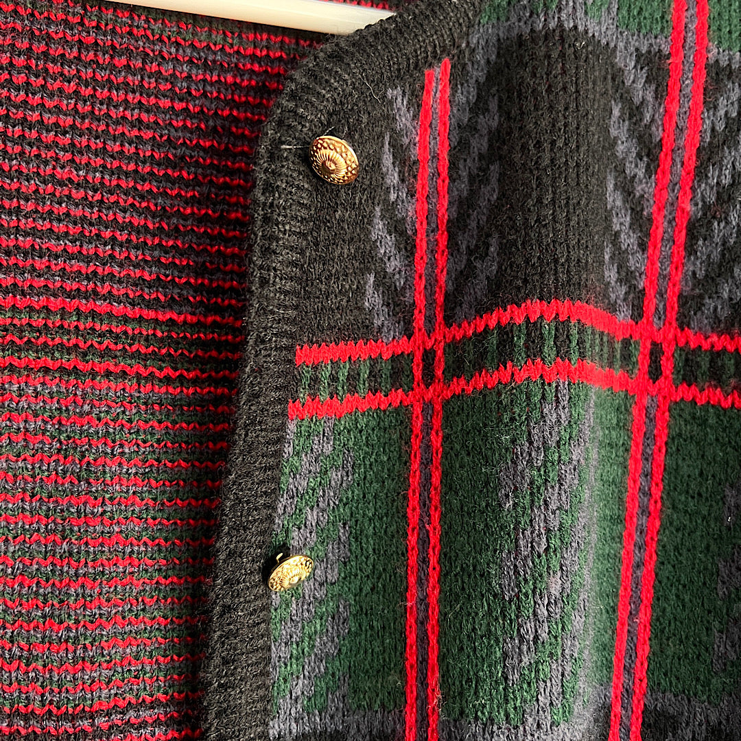 Vintage Croft & Barrow Plaid Sweater