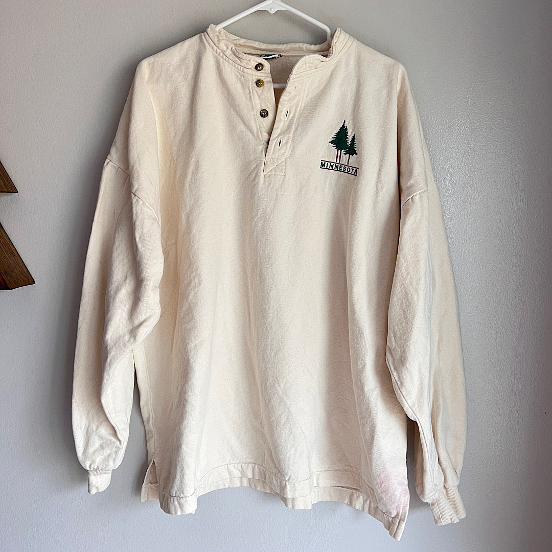 Vintage Minnesota Pine Tree Heavy Pullover Shirt