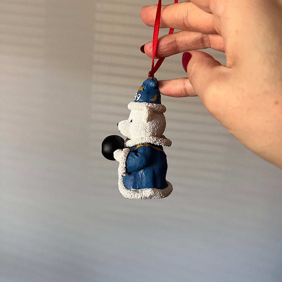 Vintage 1999 Dayton's 8 Ball Wizard Santabear Ornament