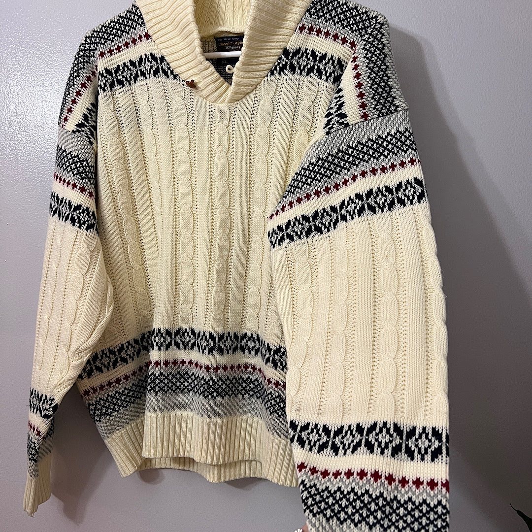 Vintage Fair Isle Knit Sweater