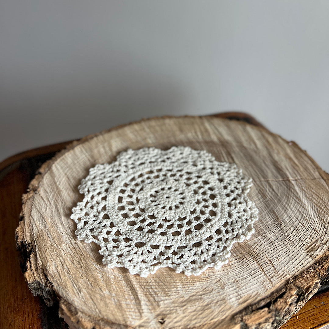 Vintage Handmade Lace Doily Coaster