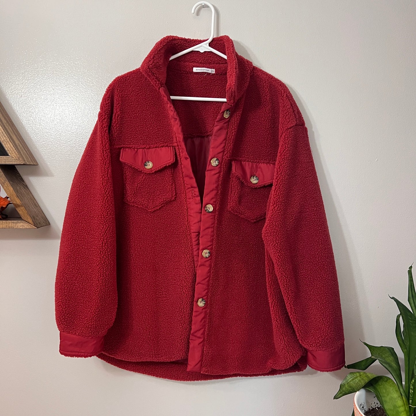 Red Fleece Shacket