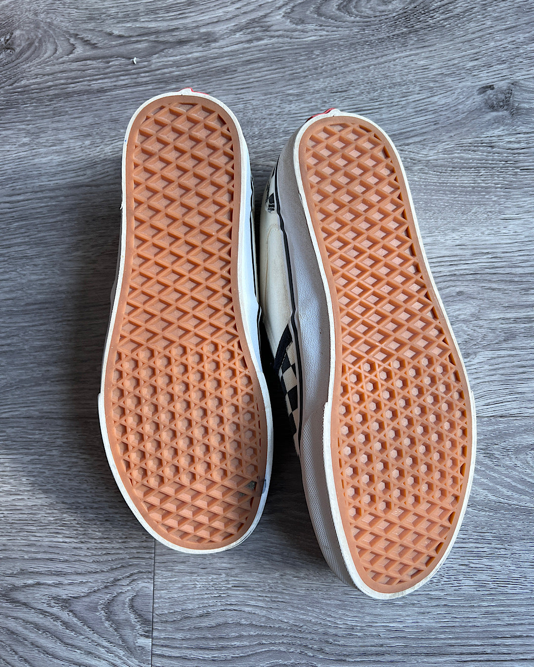 Vans Black and White Checkerboard Slip Ons (men's 8.5, women's 10)