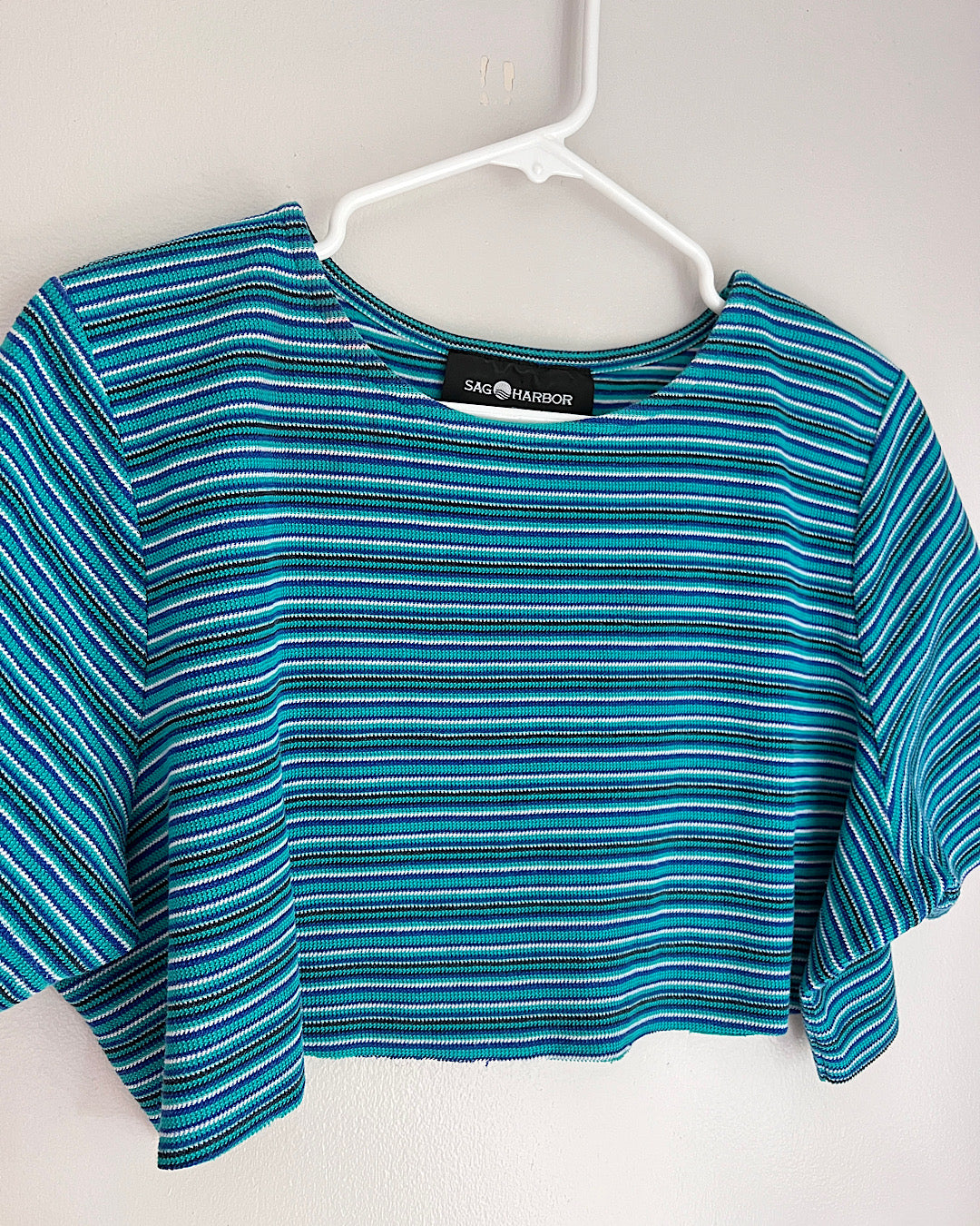 Vintage '80s Sag Harbor Striped Crop Tee