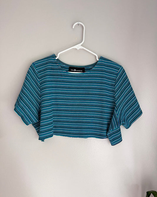 Vintage '80s Sag Harbor Striped Crop Tee