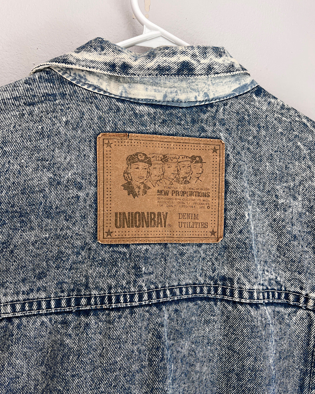 Vintage Union Bay Long Acid Wash Denim Jacket
