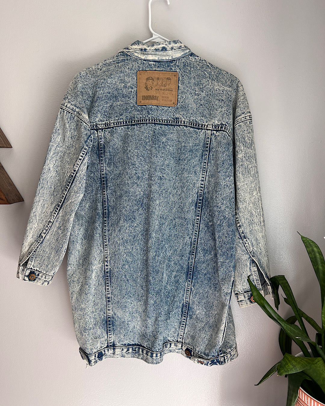 Vintage Union Bay Long Acid Wash Denim Jacket