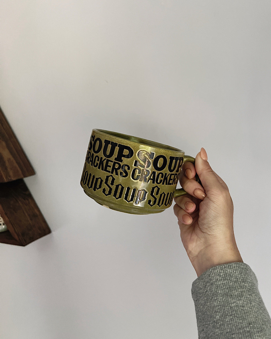 Vintage Soup and Crackers Mug