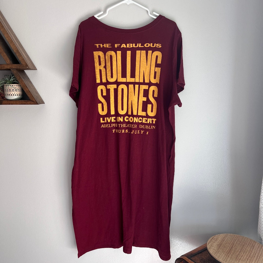 Band Tee Dress Front/Back Design NWT