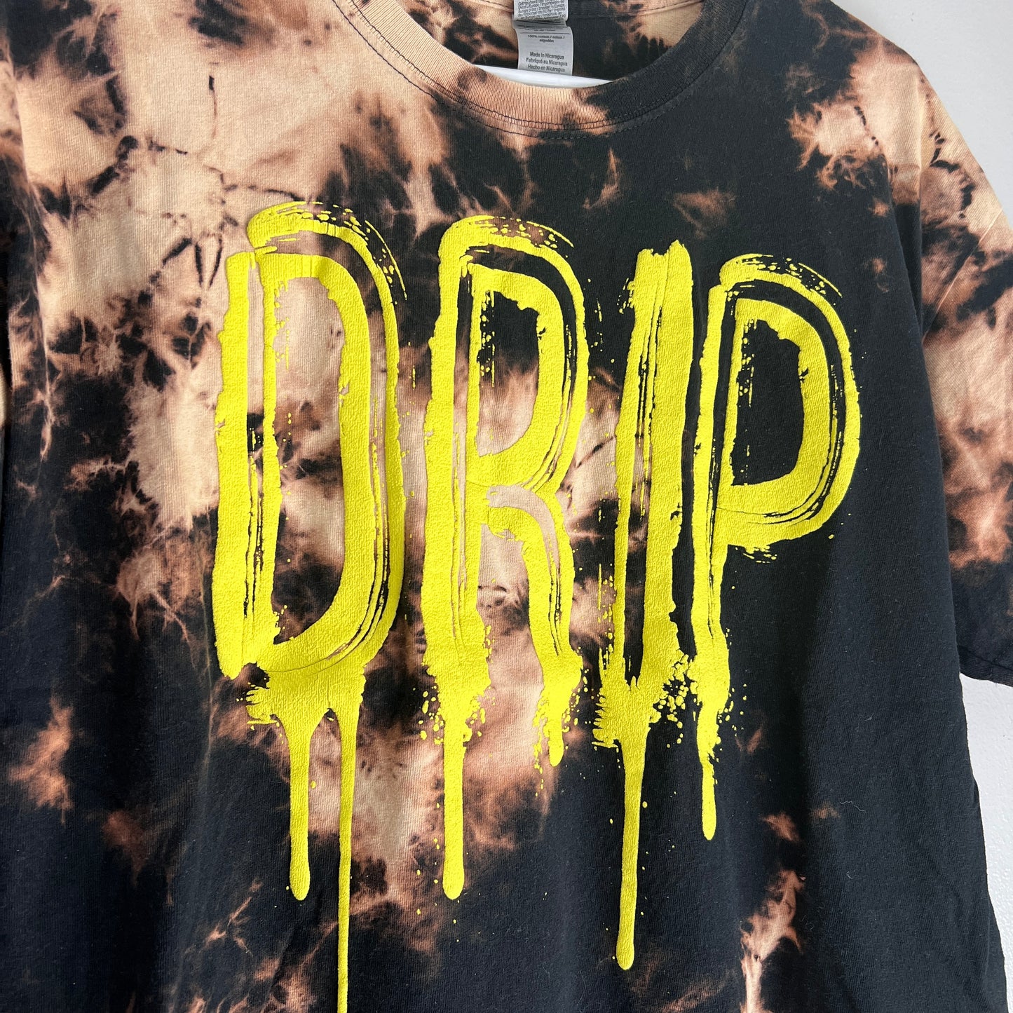 Drip Bleach Dye Graphic Tee