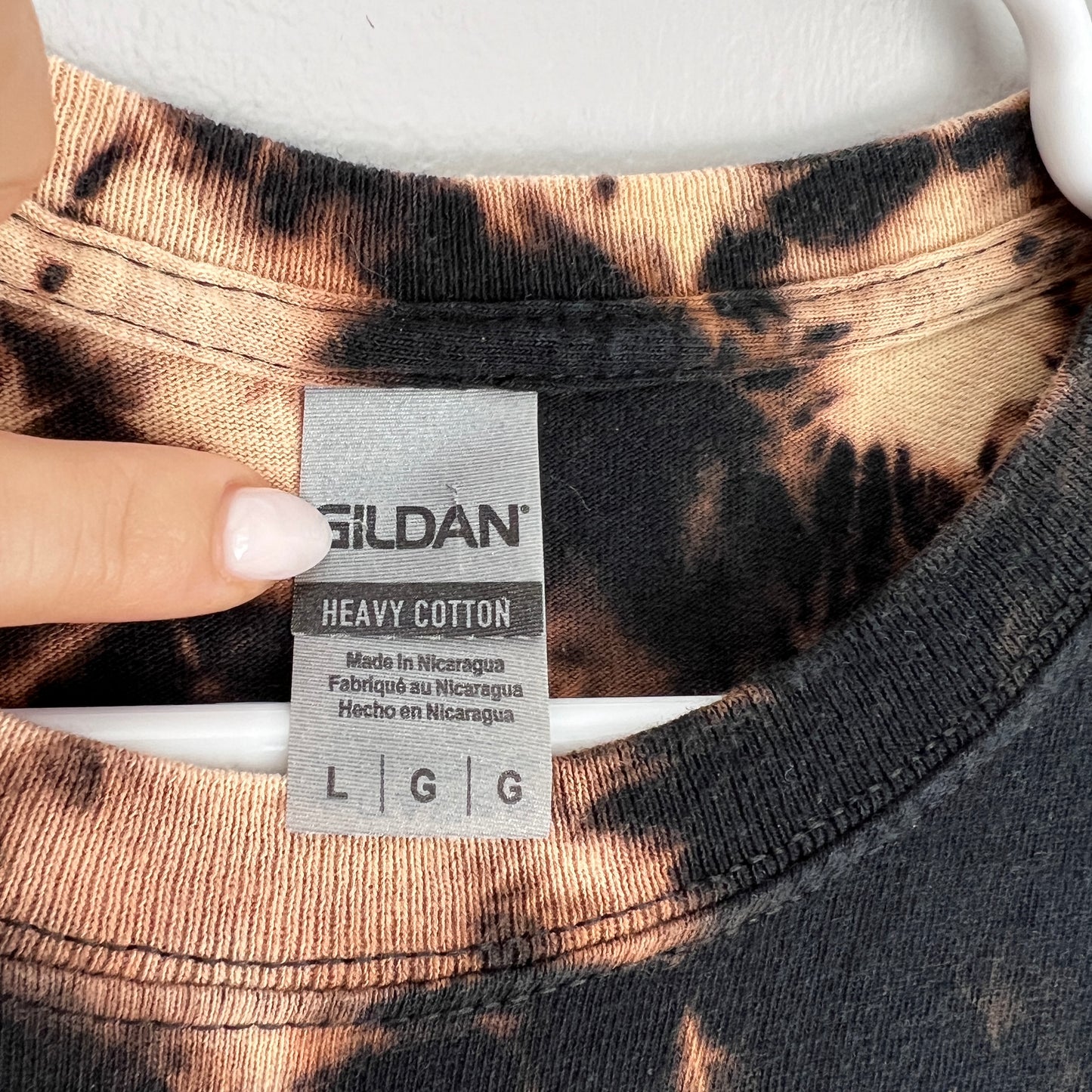 Drip Bleach Dye Graphic Tee