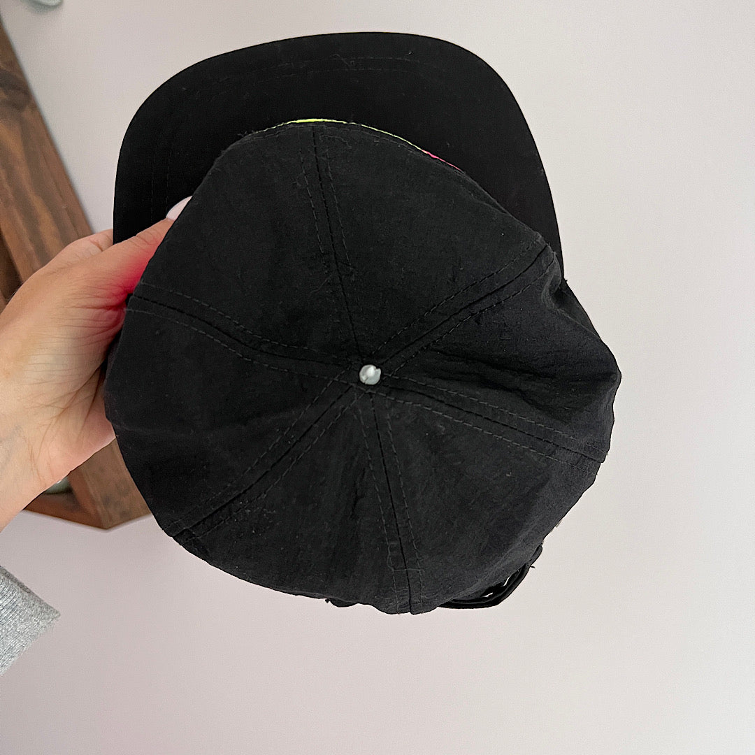 90s Vintage Prince Neon & Black Tennis Hat