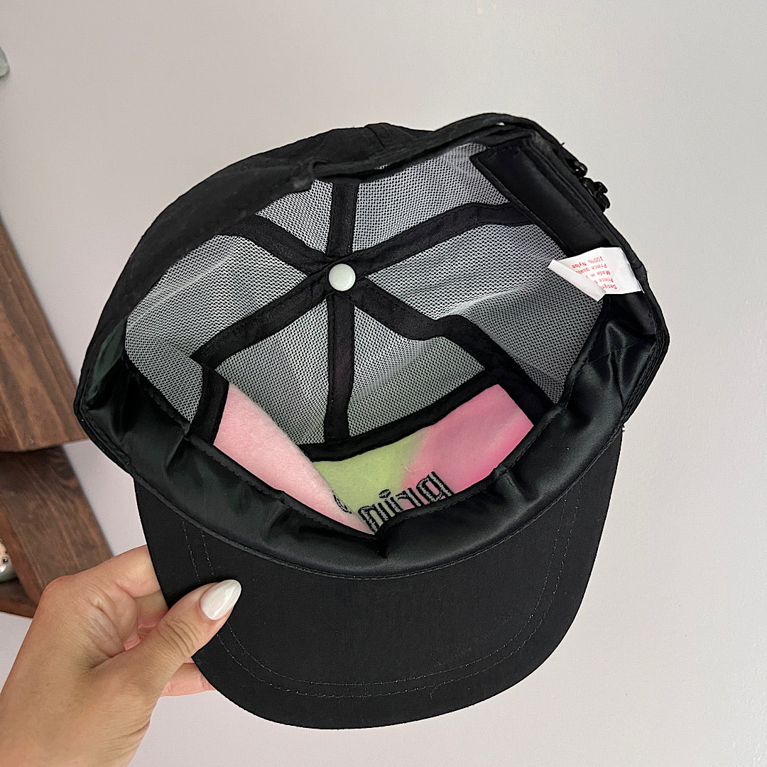 90s Vintage Prince Neon & Black Tennis Hat