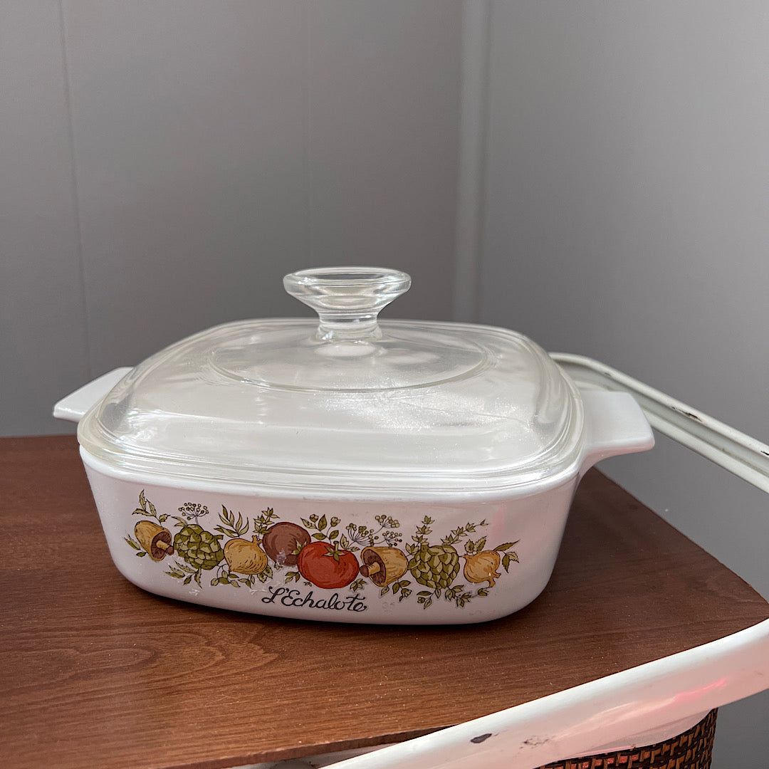 Vintage Corning Ware Spice of Life Large Covered Casserole Dishes