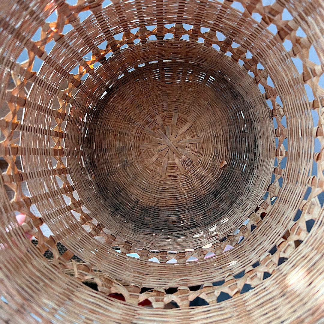 Vintage Boho Wicker Plant Basket