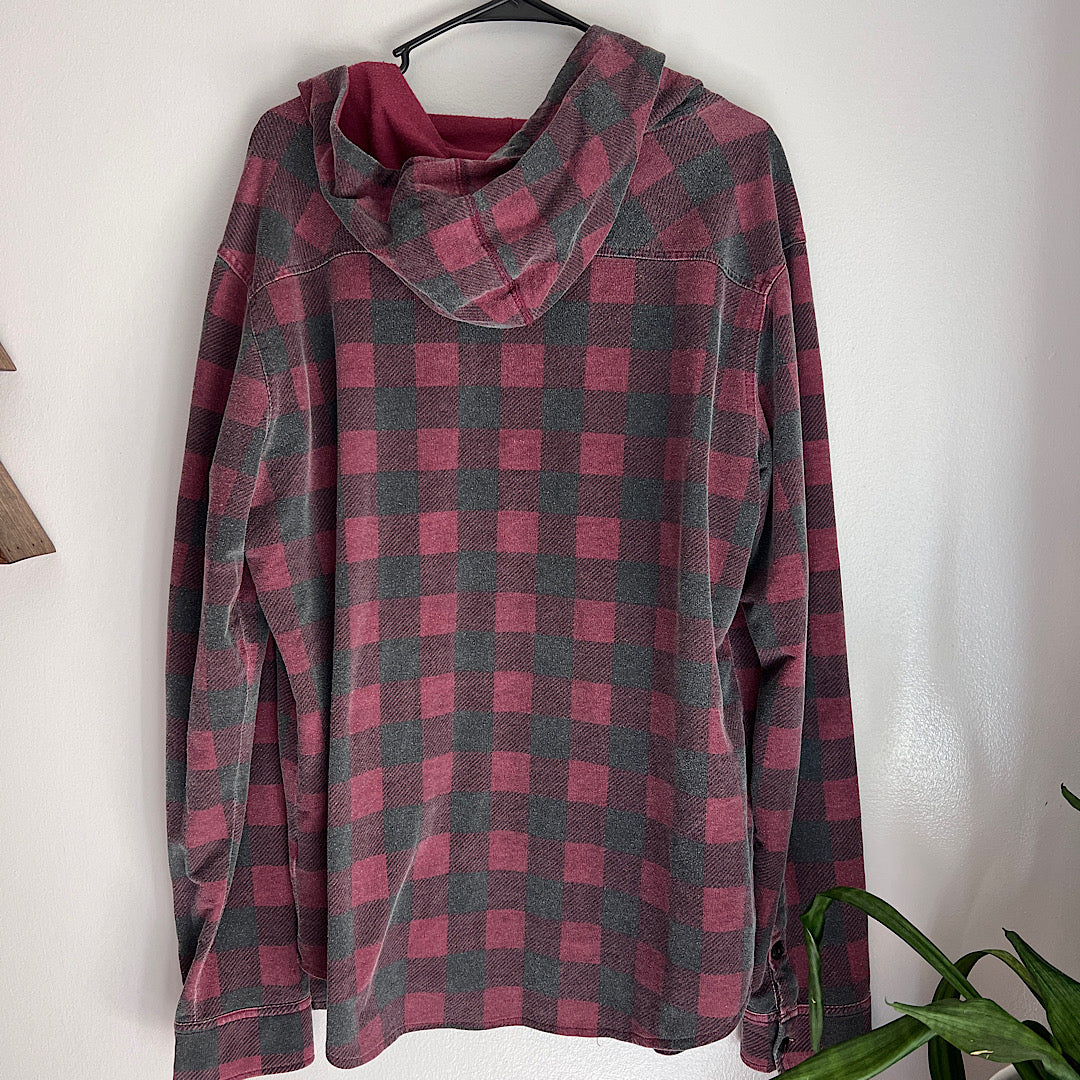 Buffalo Plaid Sweatshirt Style Button Up