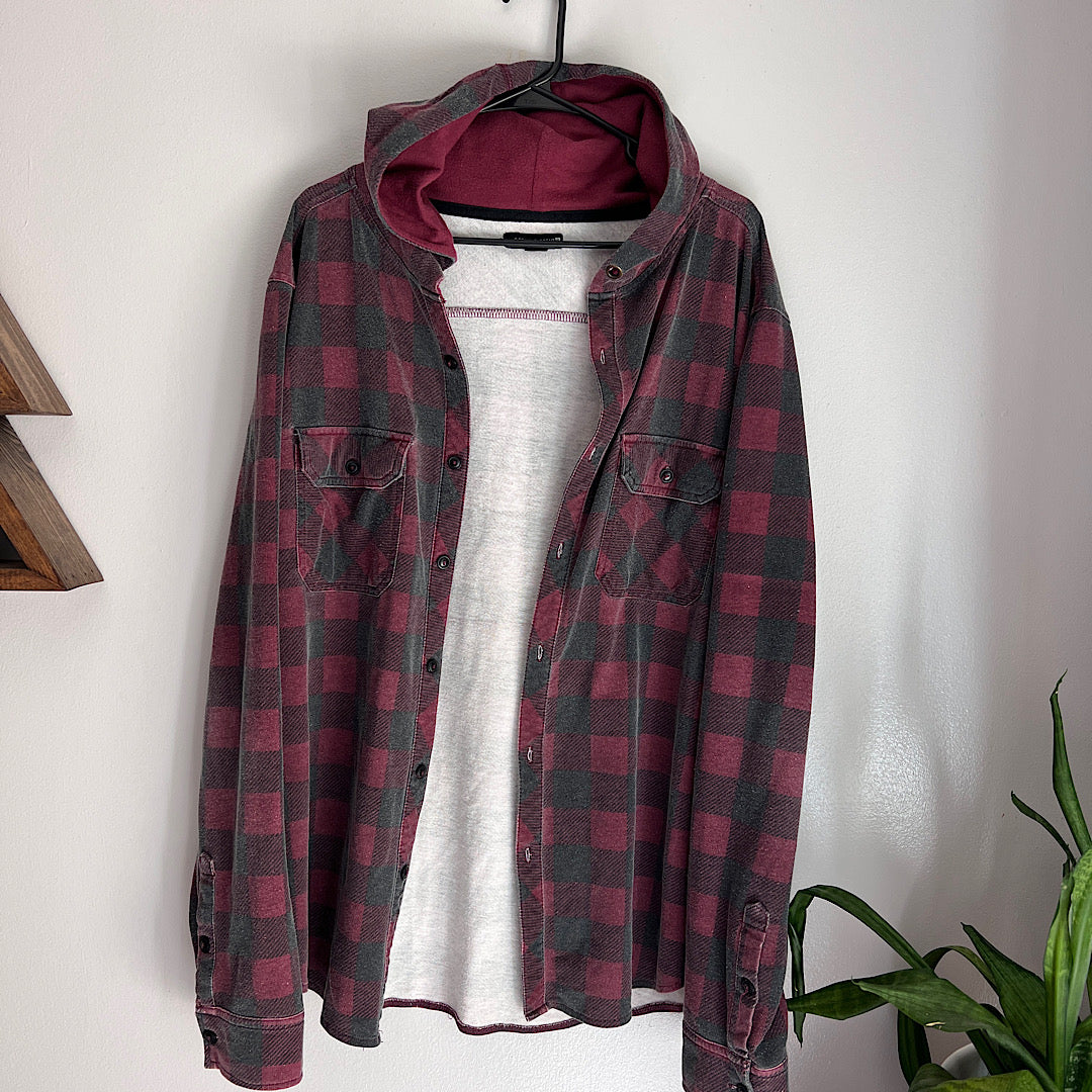 Buffalo Plaid Sweatshirt Style Button Up