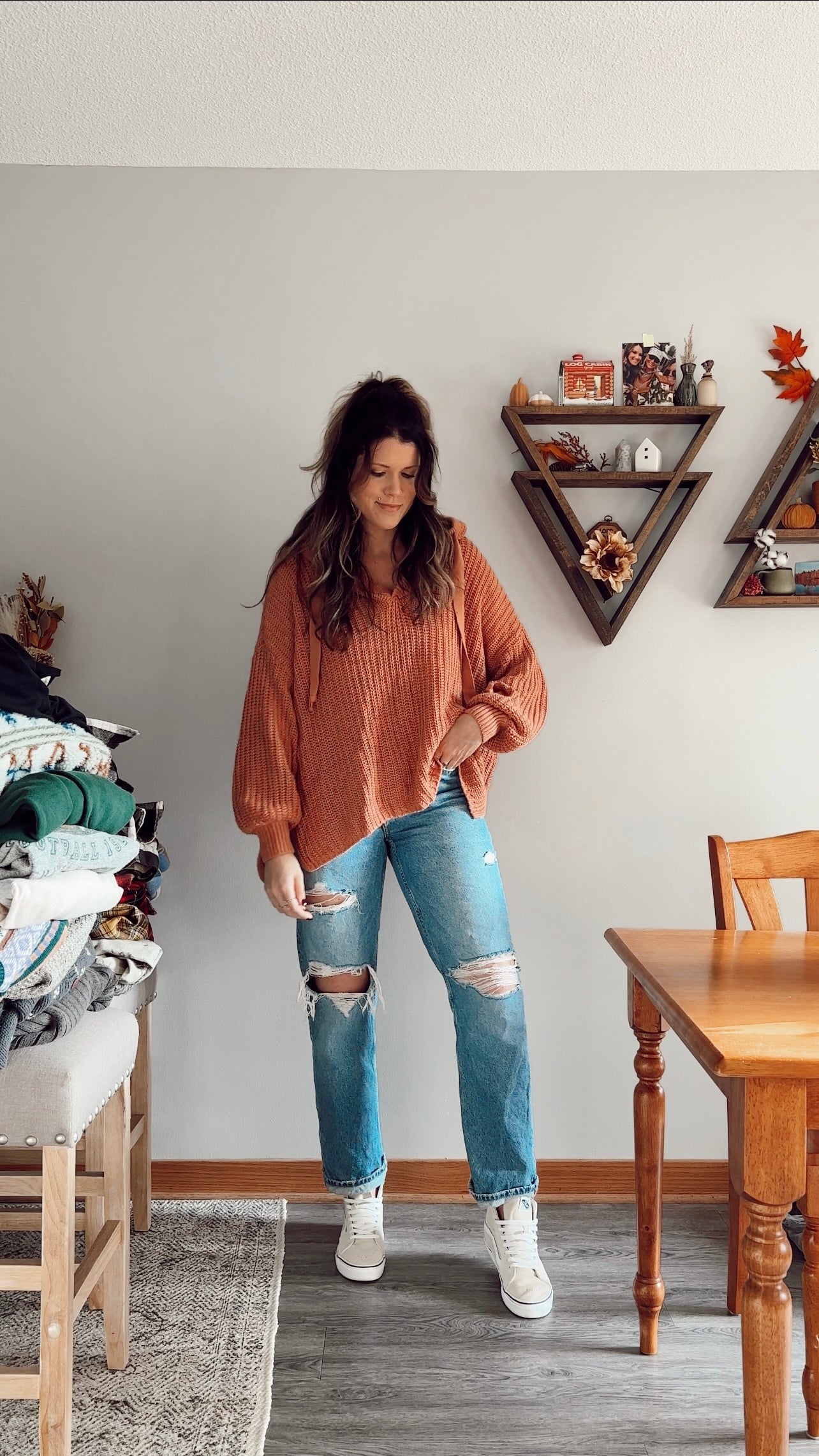 Hooded Oversized Knit Sweater