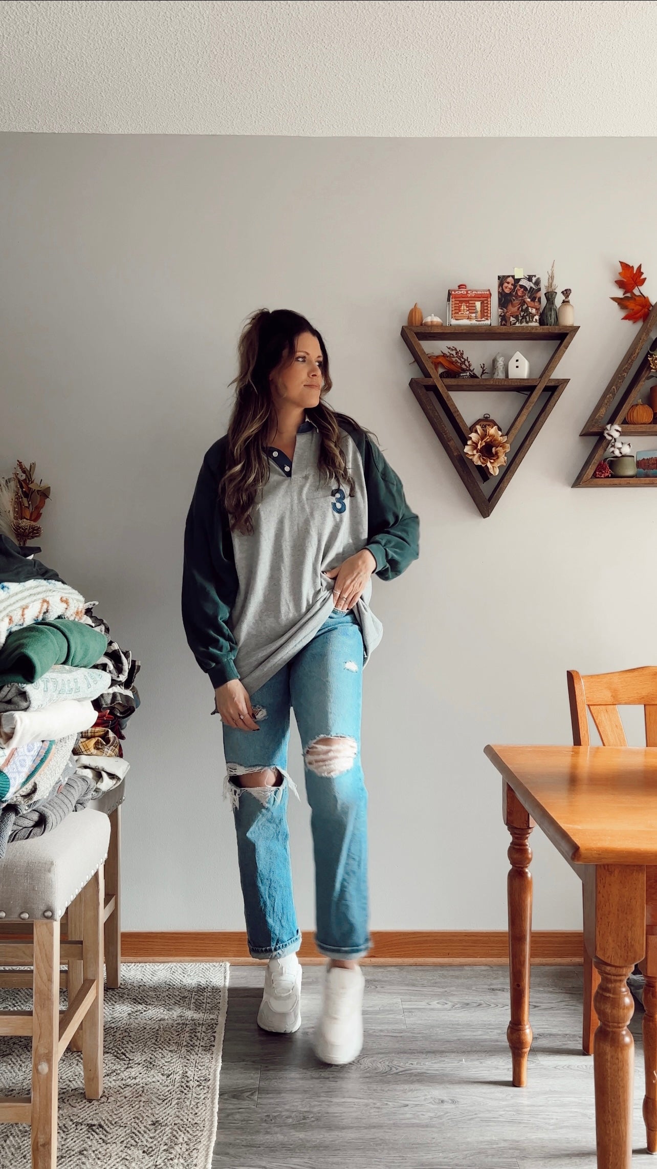Vintage Denim Collar #3 Long Sleeve