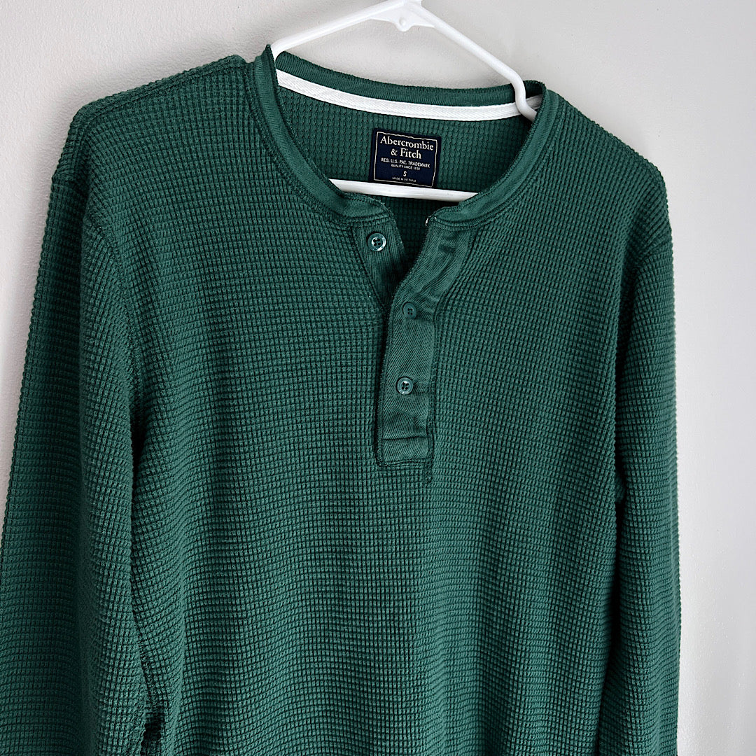 Abercrombie Green Thermal Long Sleeve