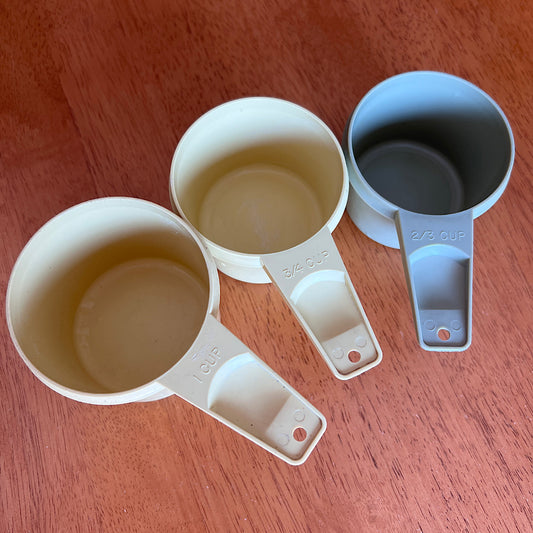 Vintage Tupperware Measuring Cups (Set of 3)