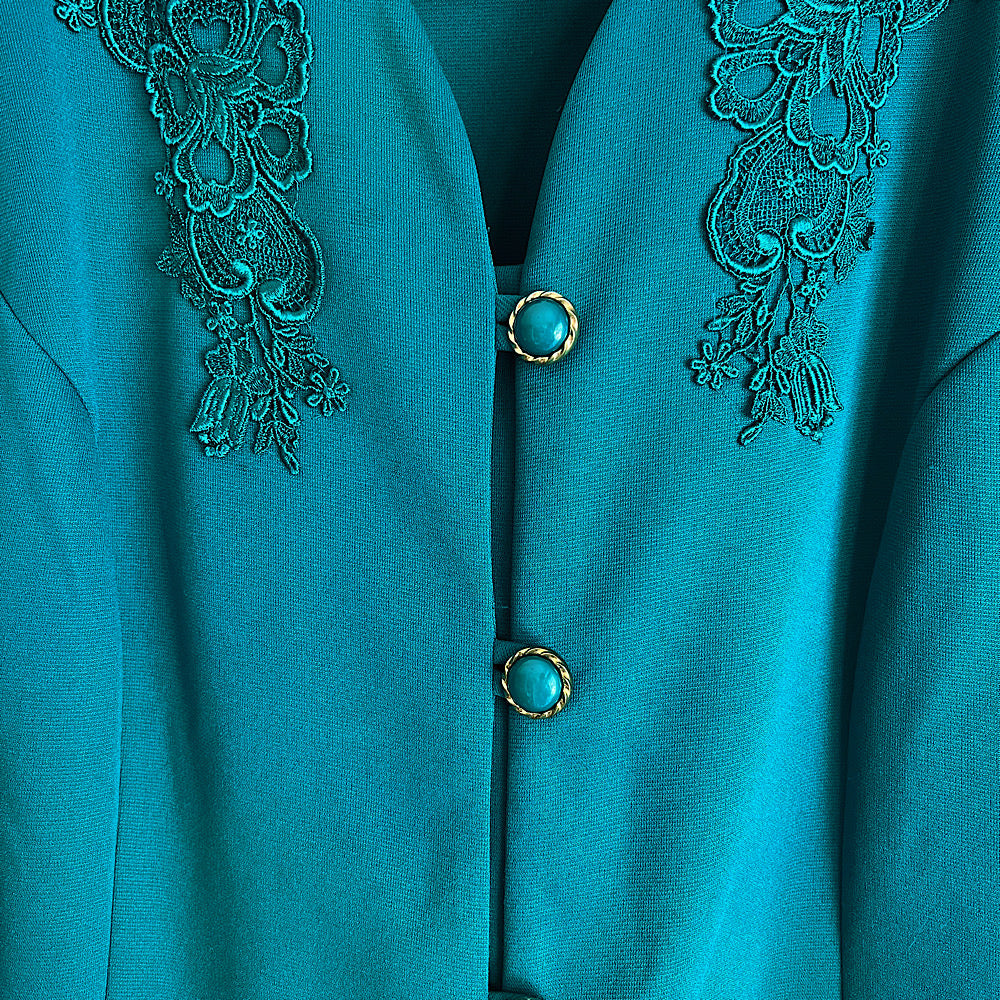 Vintage Teal Lightweight Blazer