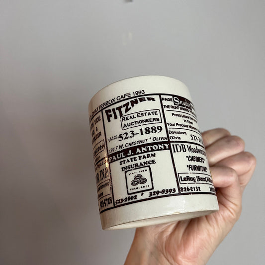 Vintage '93 Cafe Advertising Mug