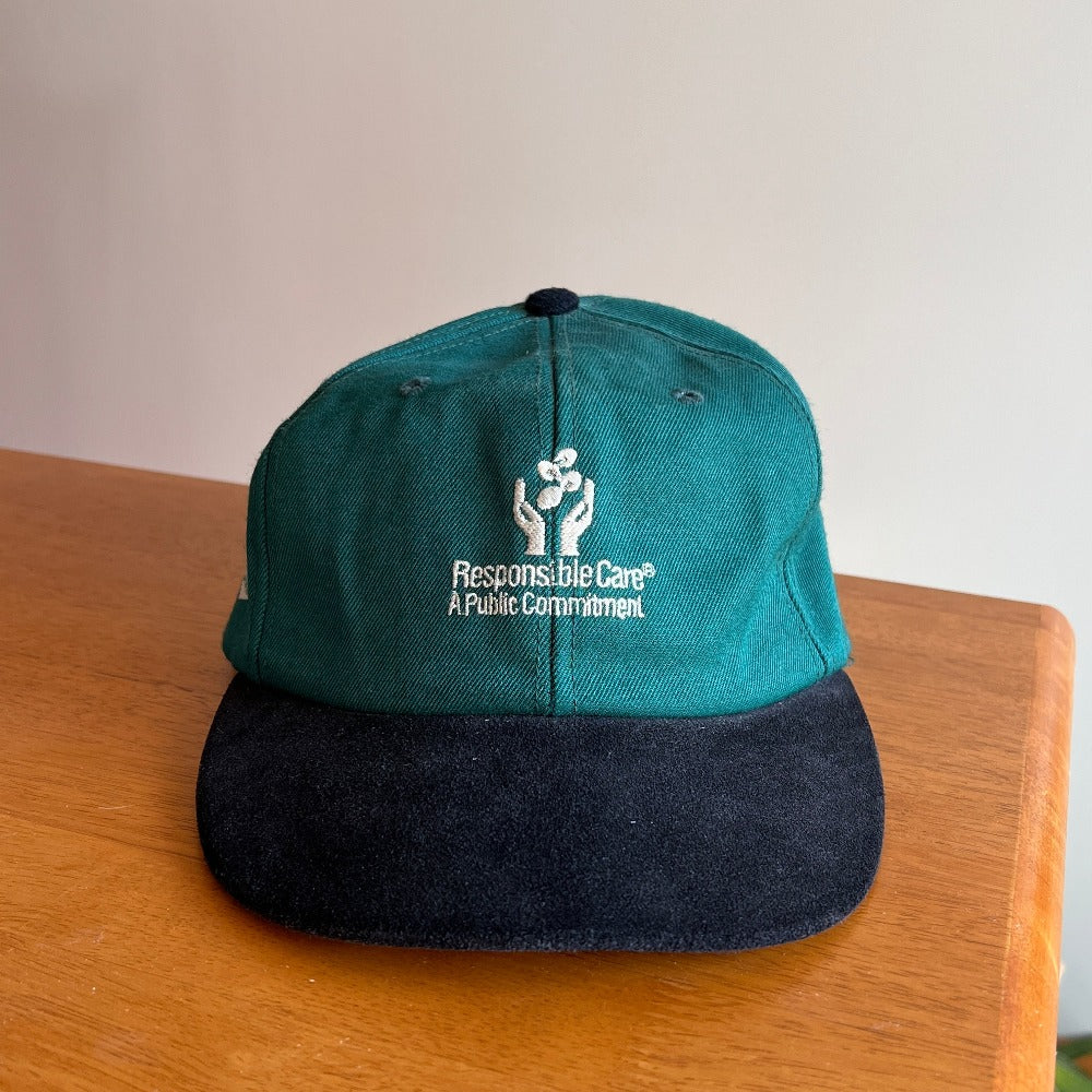 Vintage Responsible Care Suede Brim Snapback Hat