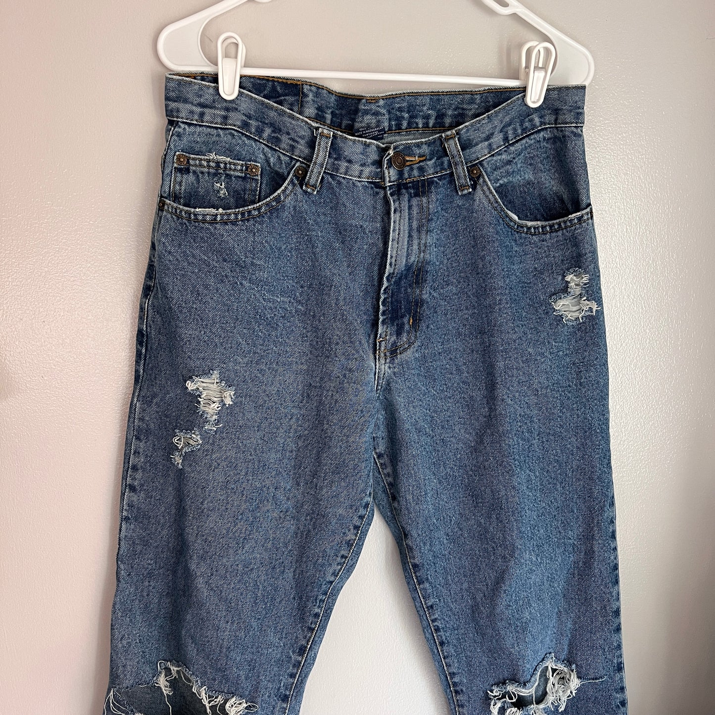 Vintage Boyfriend Fit Distressed Jeans