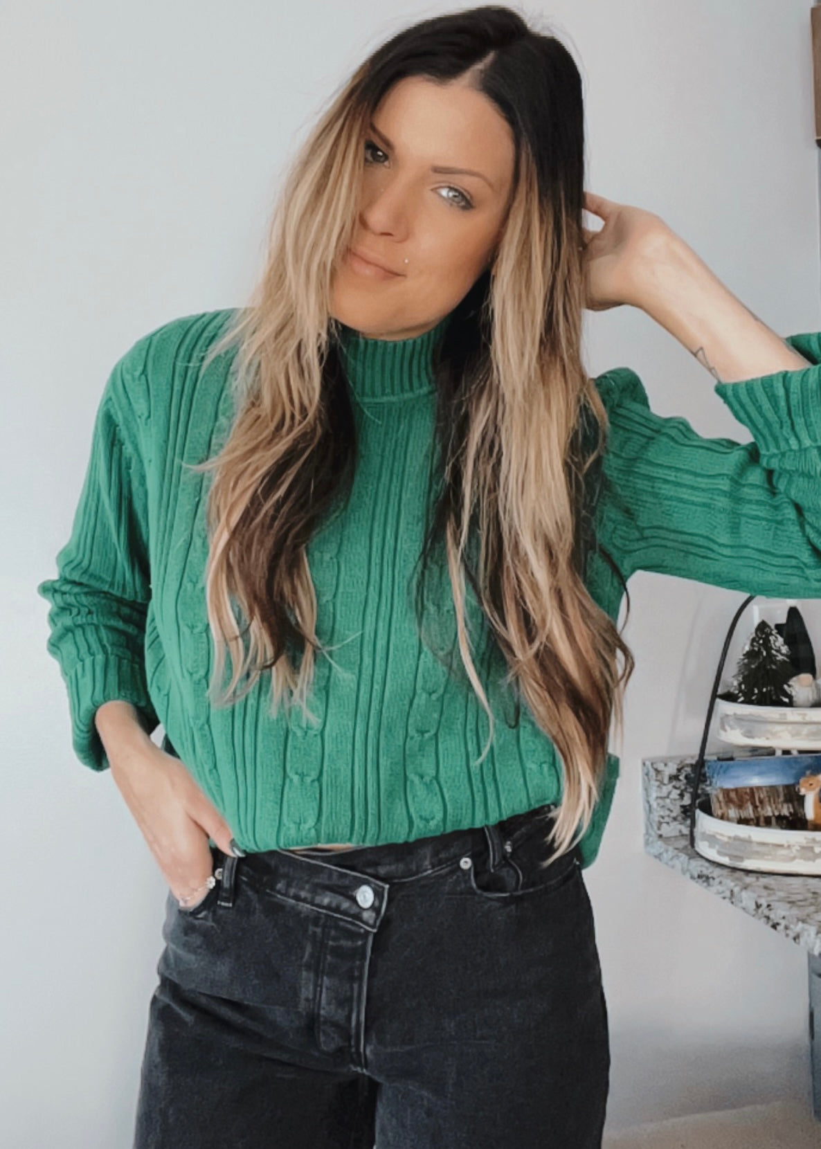 Vintage Studio Works Mock Neck Sweater