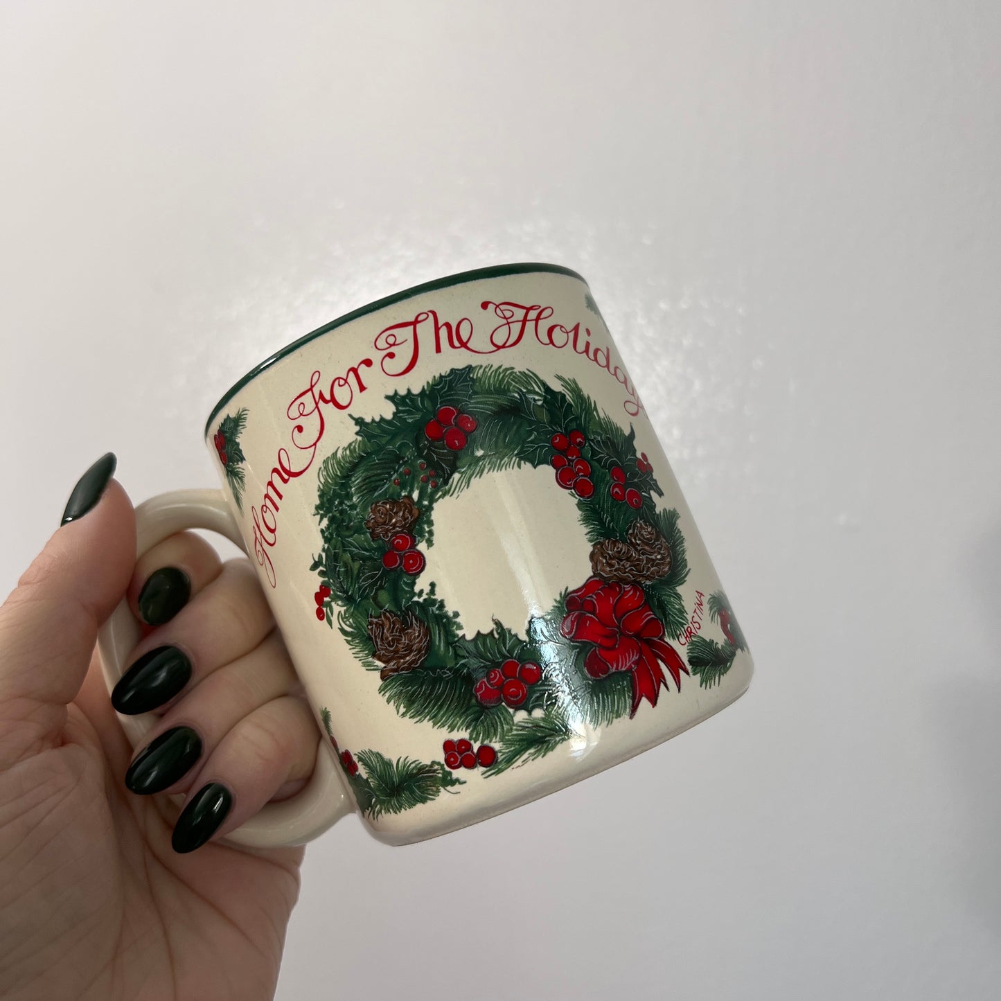 Vintage 1989 Home for the Holidays Mugs (set of 2)