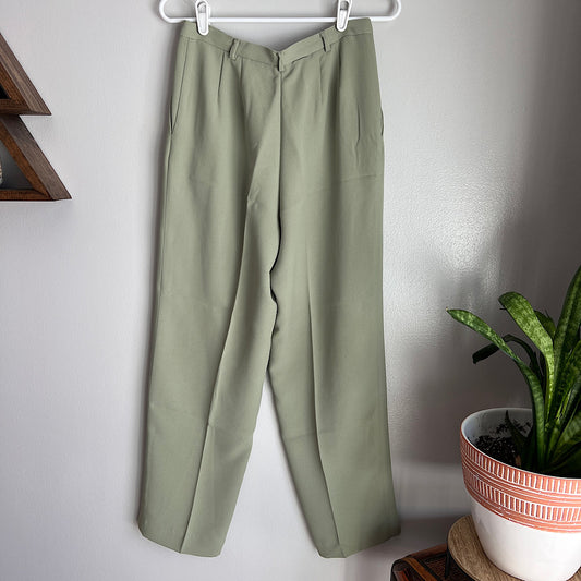 Vintage Rafaella Sage Green Trouser Pants (5-6)